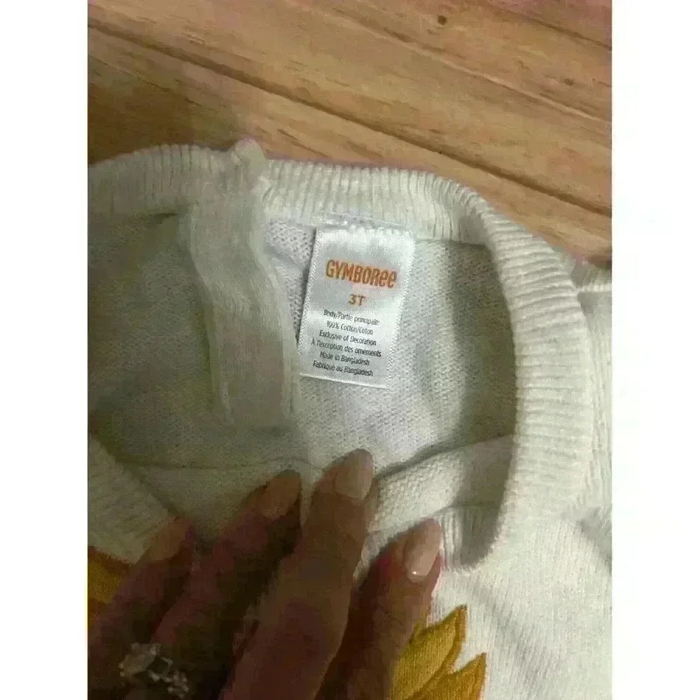 Toddler girls sz 3T Gymboree ~Sunflower ~ sweater, 100% cotton Autumn Harvest